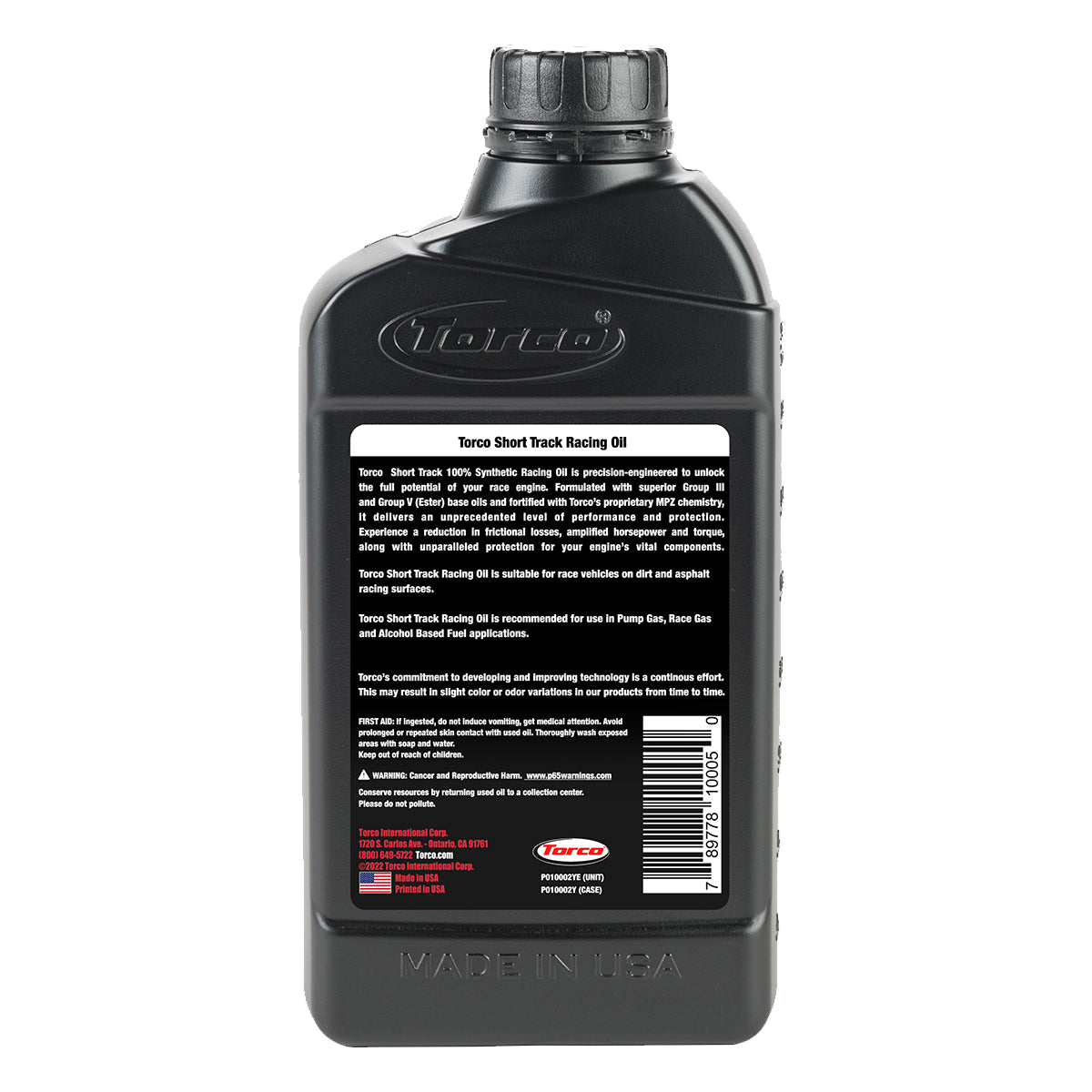 Pro Track Racing Oil Torco STRO Short Track Racing Oil - TorcoUSA