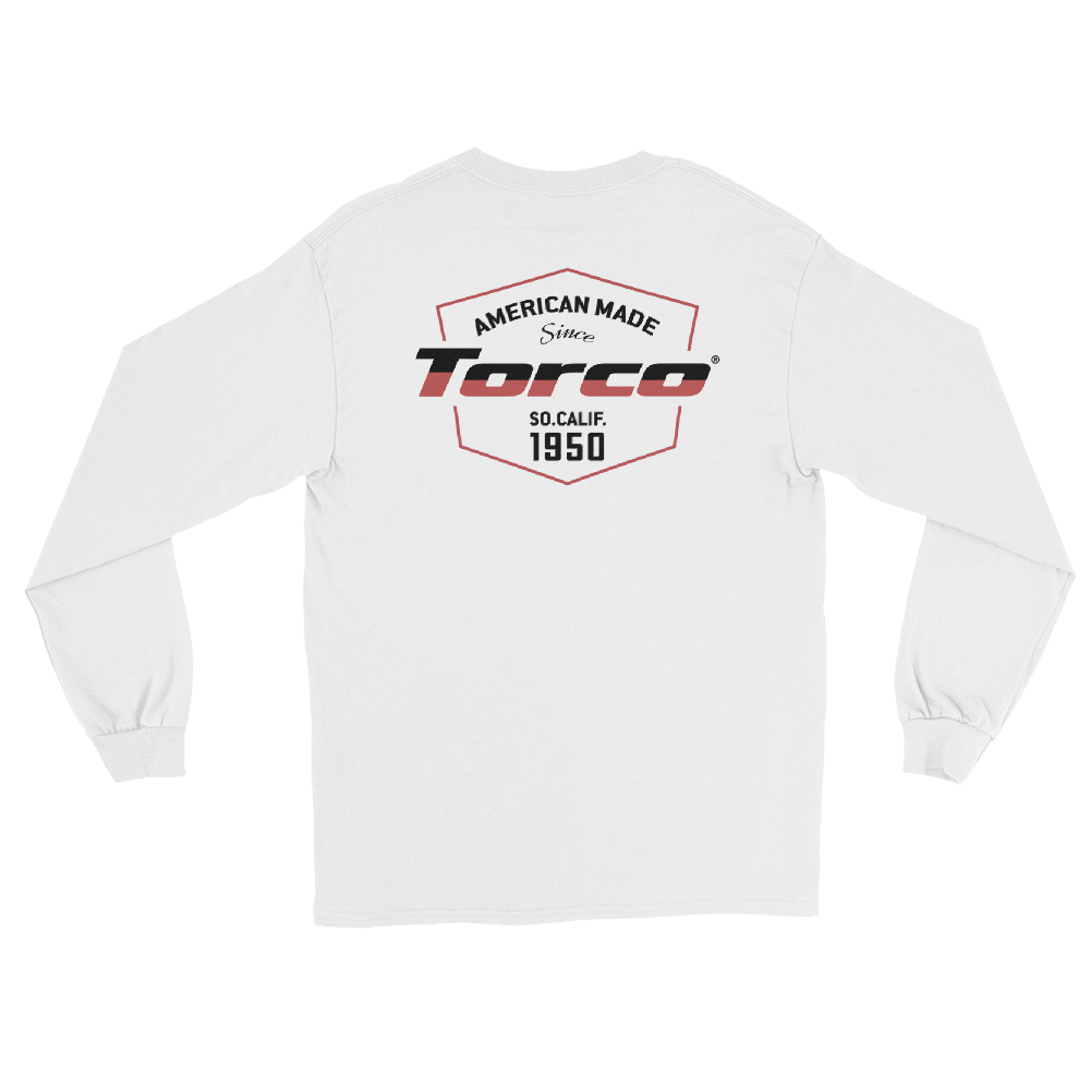 Torco American Made Long Sleeve White Tee - TorcoUSA